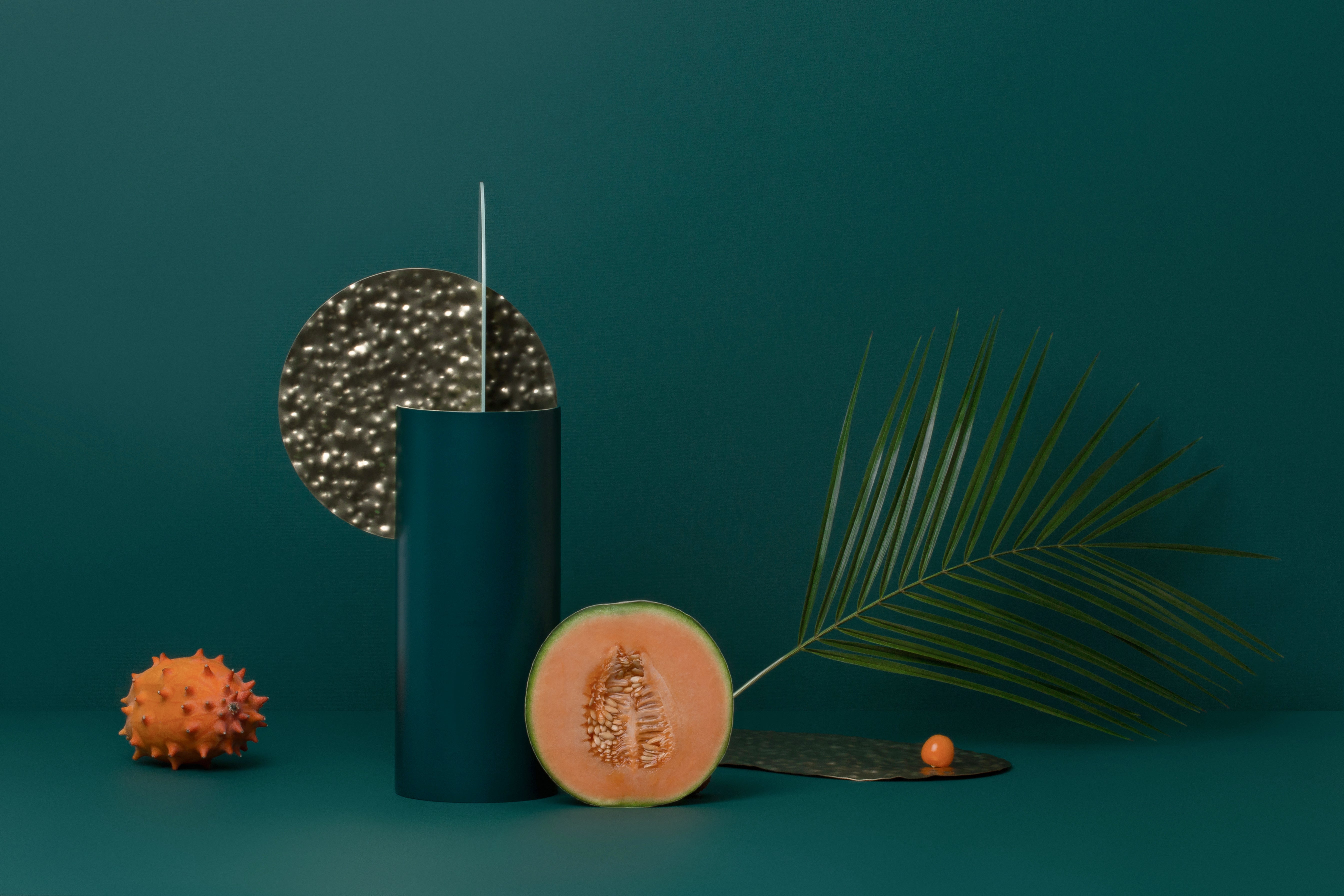 Vase YERMILOV - NUMMERIERTE EDITION grün mit Messing