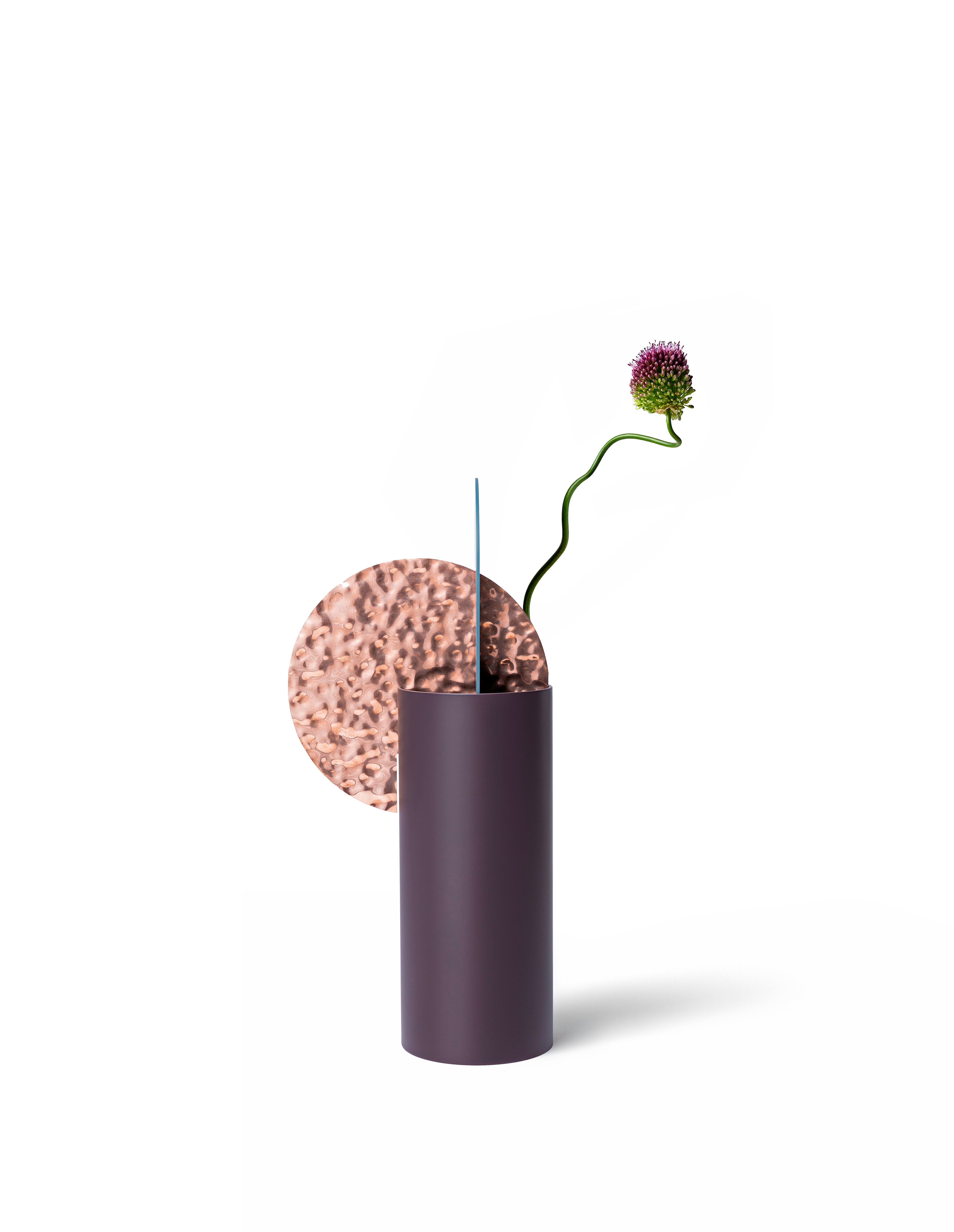 Wazon YERMILOV - NUMMERIERTE EDITION bordeaux mit blau und kupfer