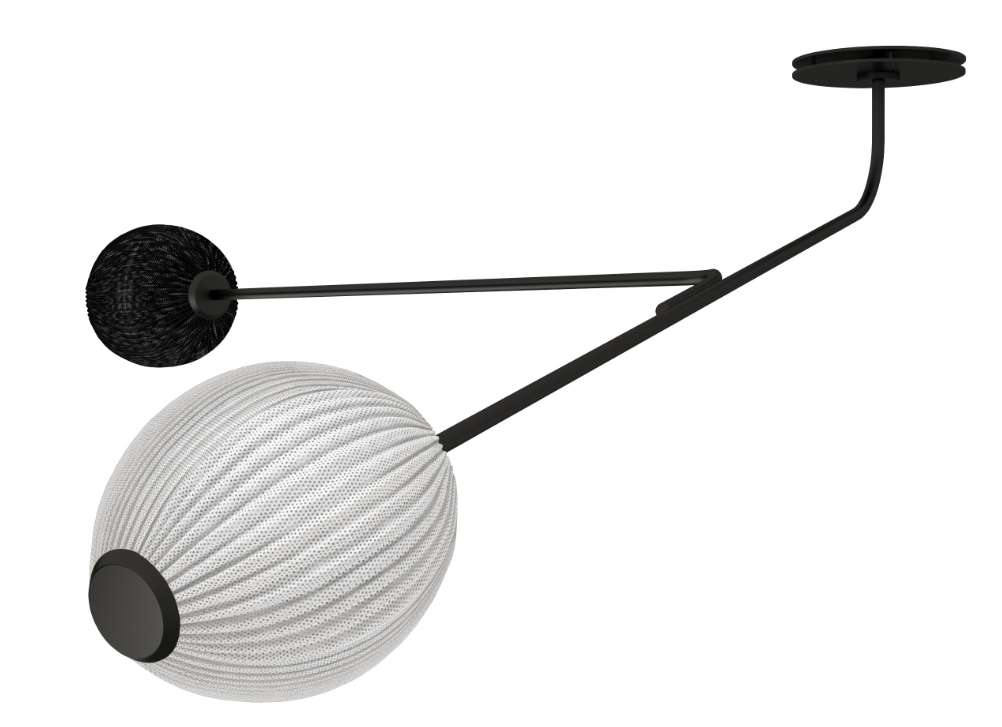 Lampa z wysięgnikiem dwupunktowa SATELLITE biały z czarnym