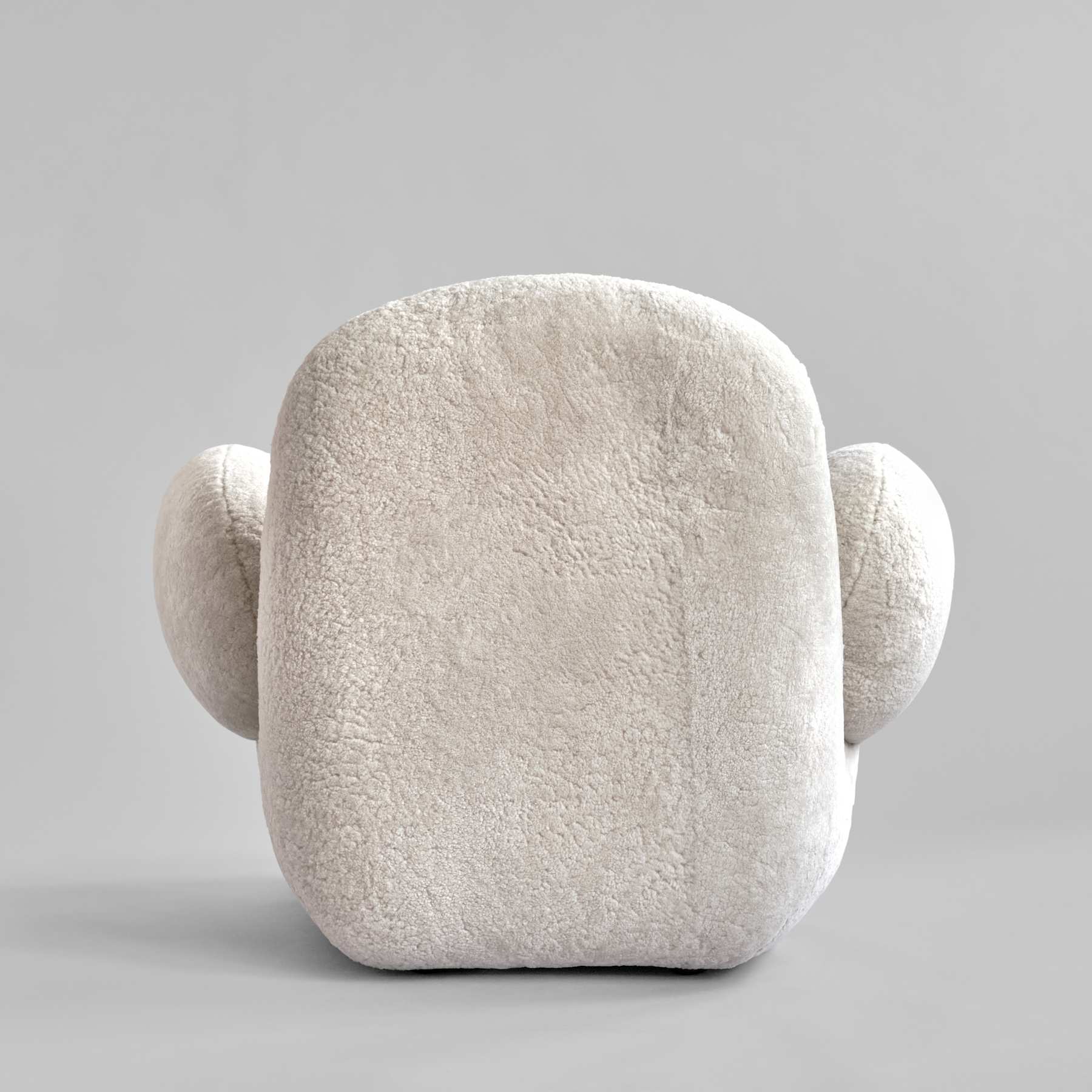 Fotel w tkaninie Sheepskin TOE FLAT złamana biel
