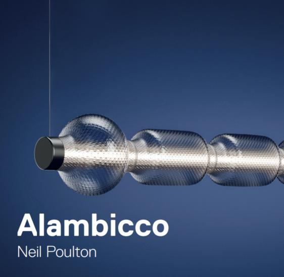 Lampa wisząca ALAMBICCO HORIZONTAL dmuchane szkło