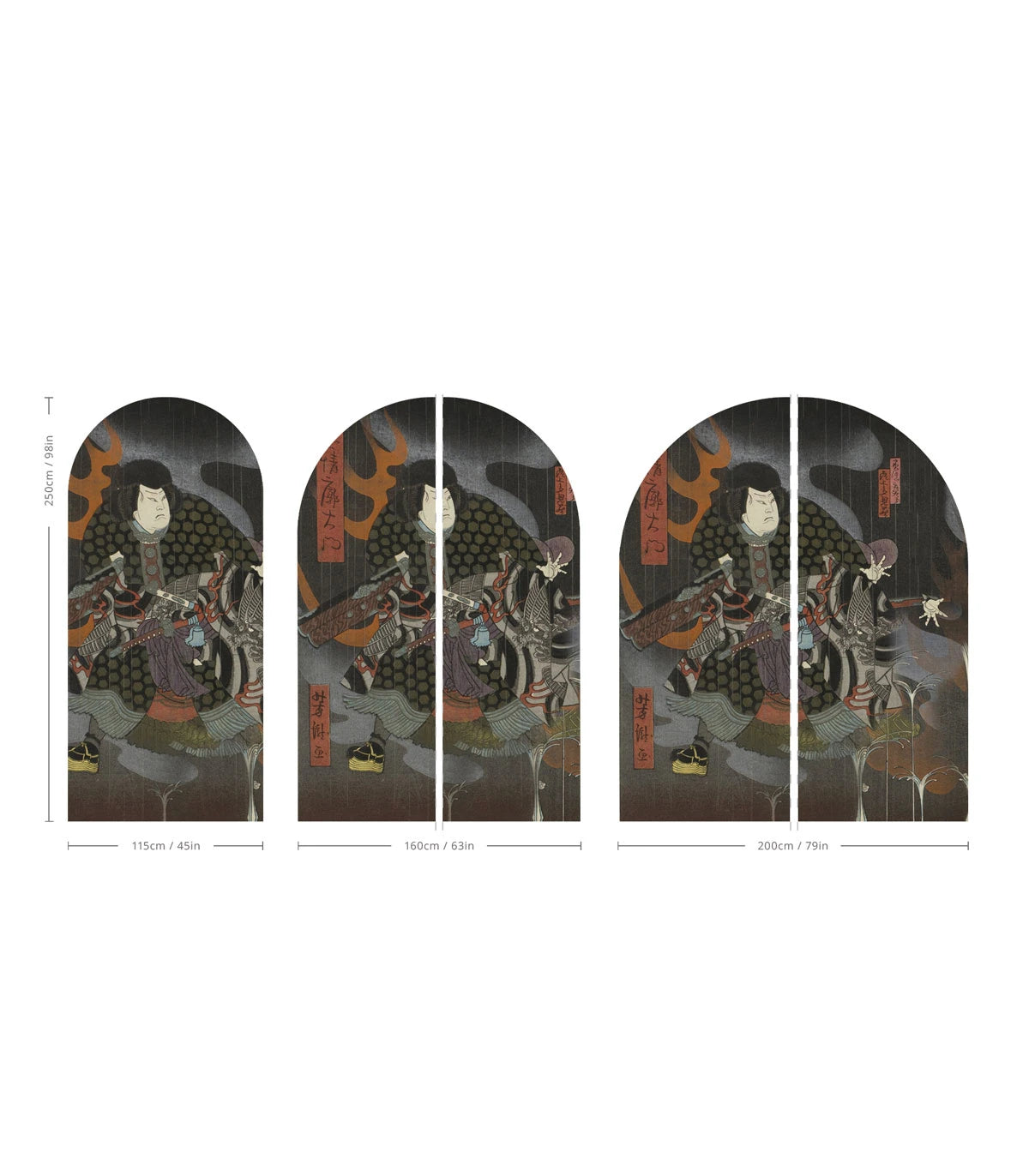 Vlies-Tapete in Bogenform MIDNIGHT WARRIOR dunkelgrau