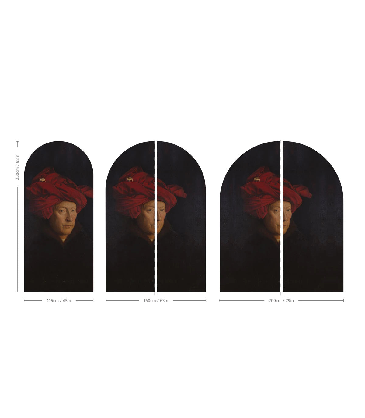 Vlies-Tapete in Bogenform VAN EYCK dunkelblau