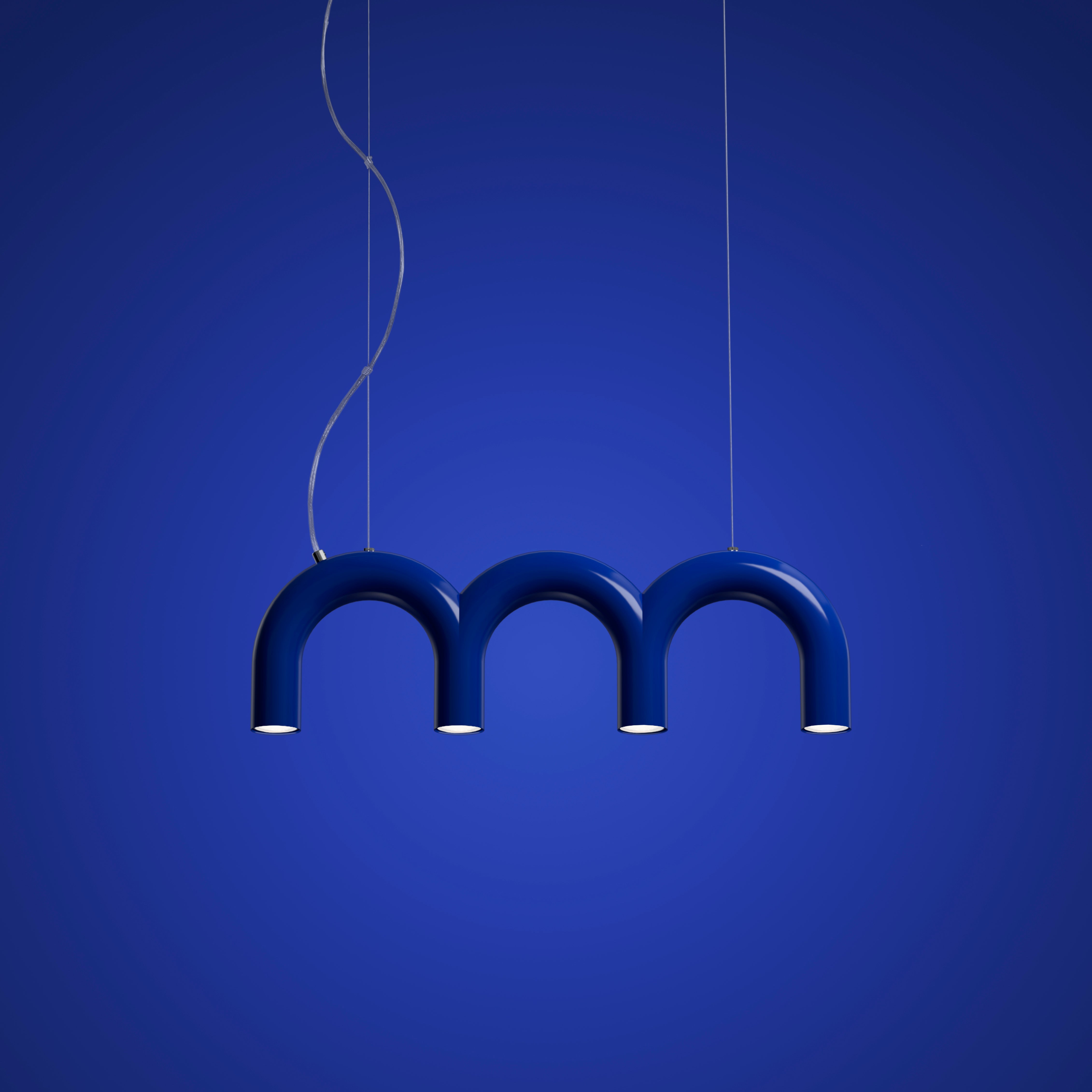 Lampa wisząca ARCH TRIPLETTE niebieski