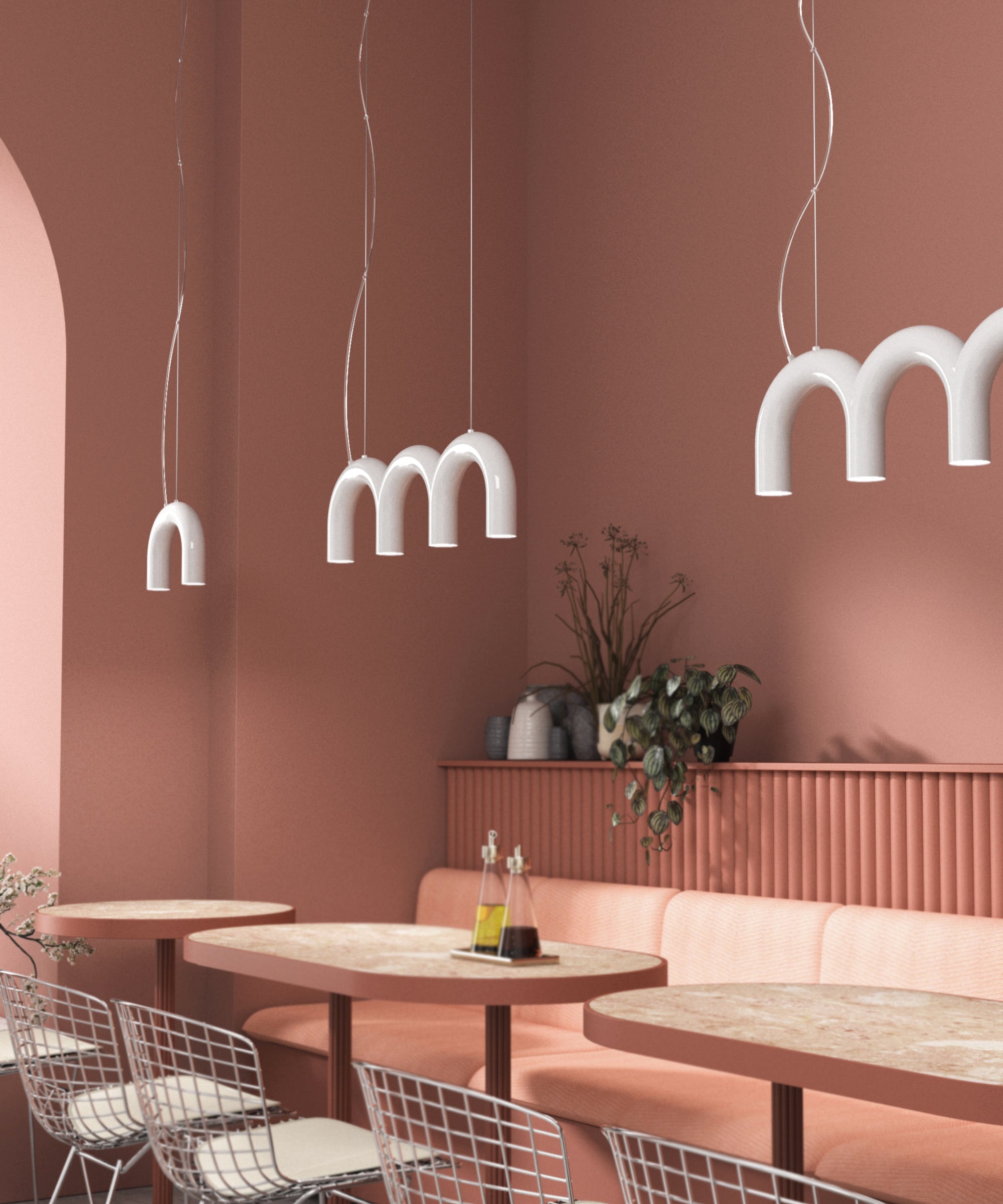 Lampa wisząca ARCH TRIPLETTE biały