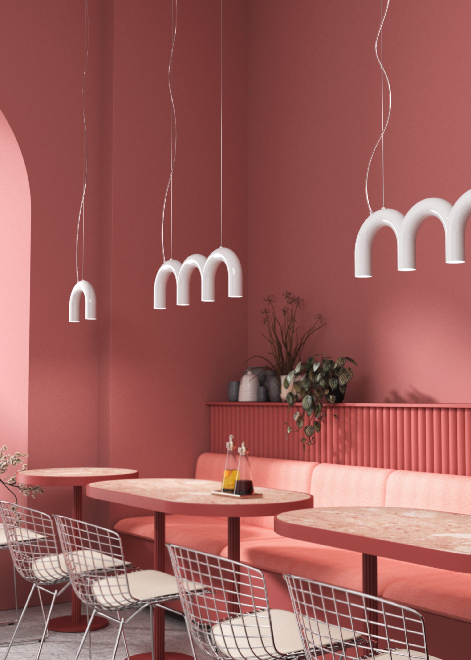 Lampa wisząca ARCH SINGLE biały