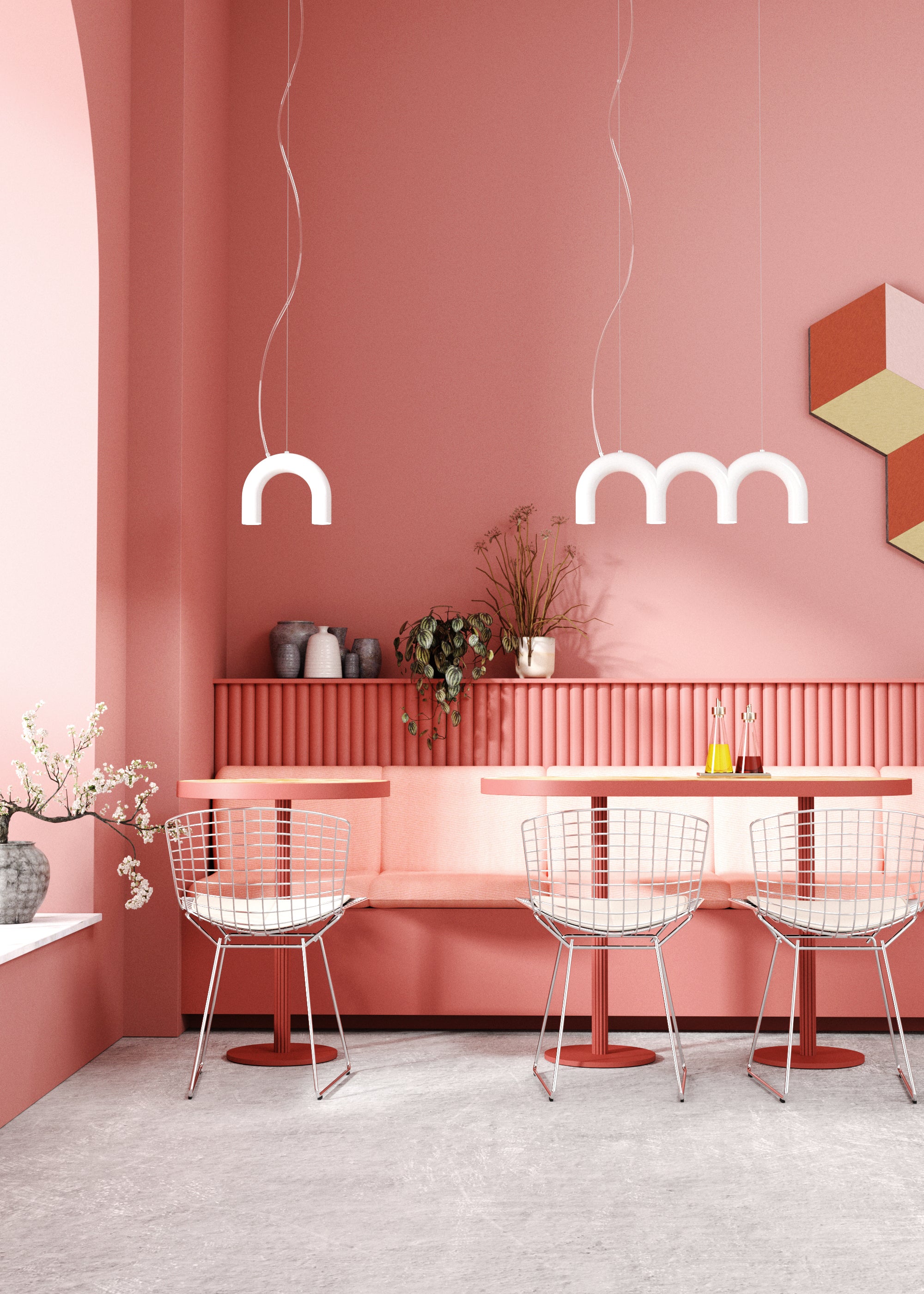 Lampa wisząca ARCH SINGLE beżowy