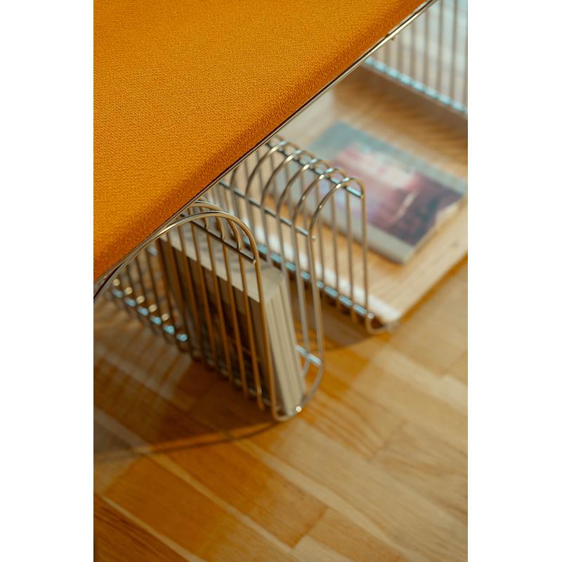 Sitzkissen CURVA braunes Bouclé