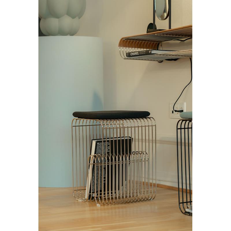 Poduszka siedziskowa CURVA antracytowy bouclé