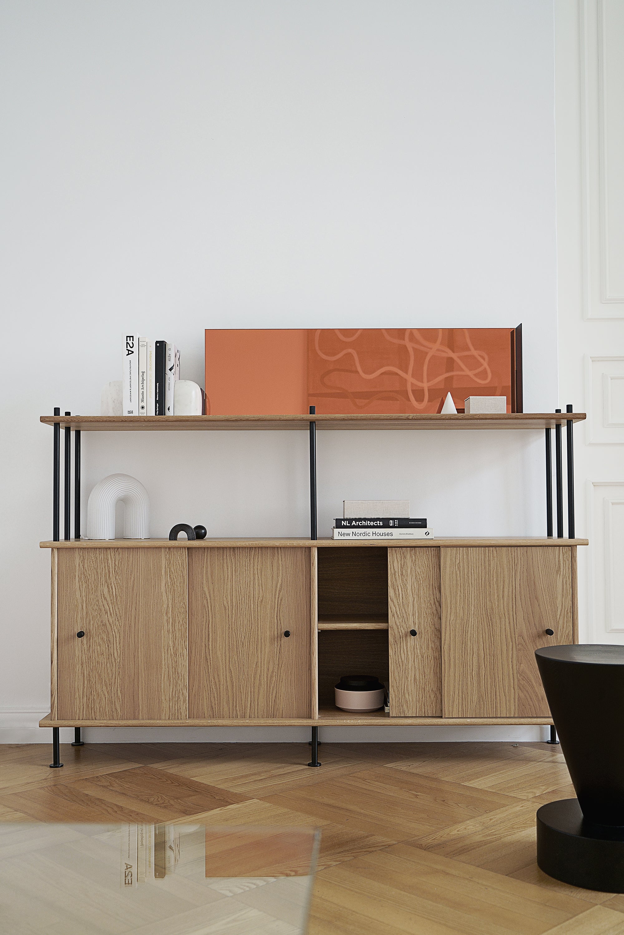 BAVA Cabinet 160 Bleached Oak Wood