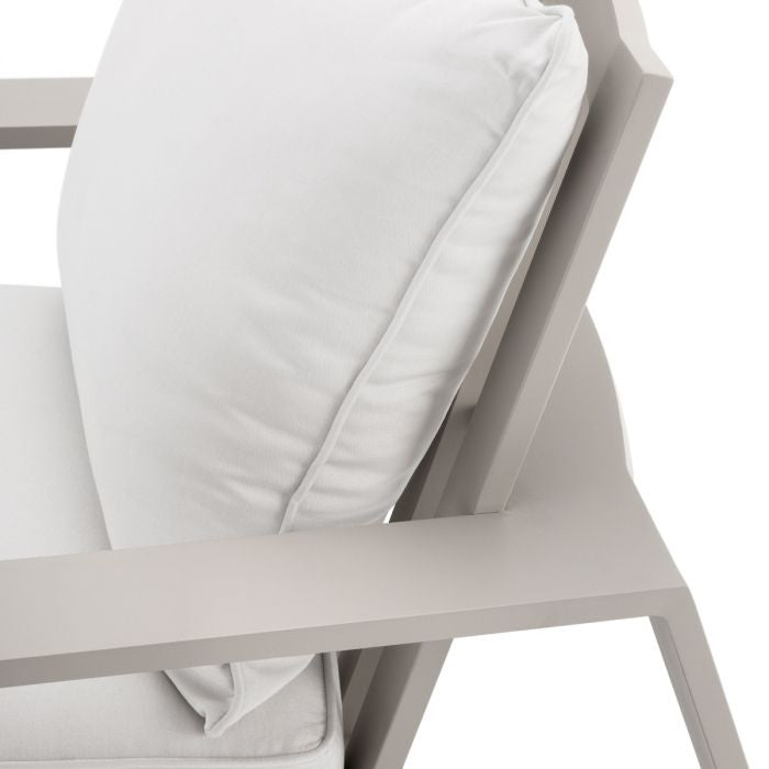 Fotel zewnętrzny BELLE VUE złamana biel