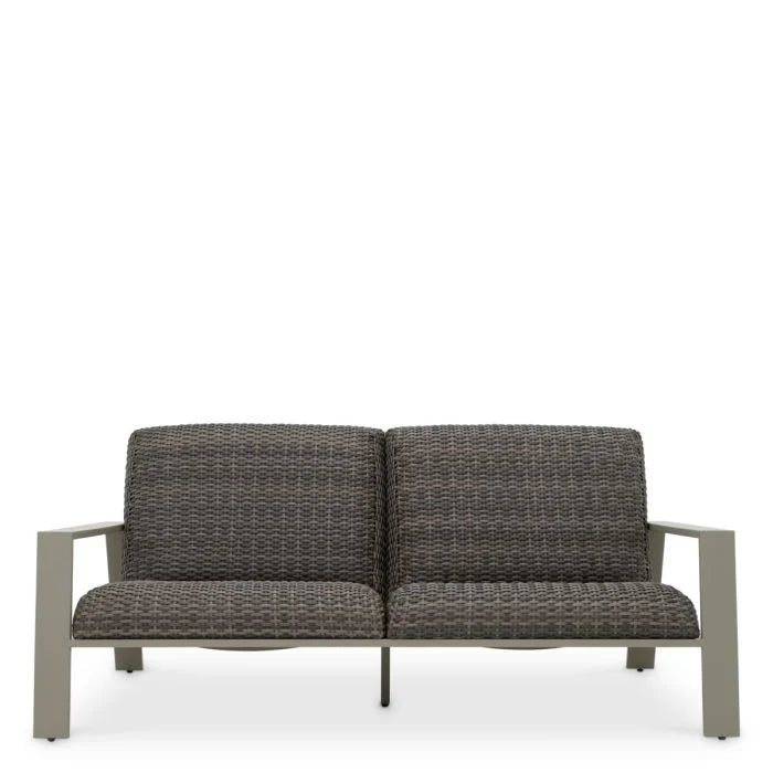 Sofa für den Außenbereich BELLE VUE graues Rattan