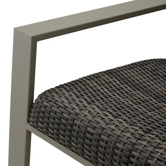 Sofa für den Außenbereich BELLE VUE graues Rattan