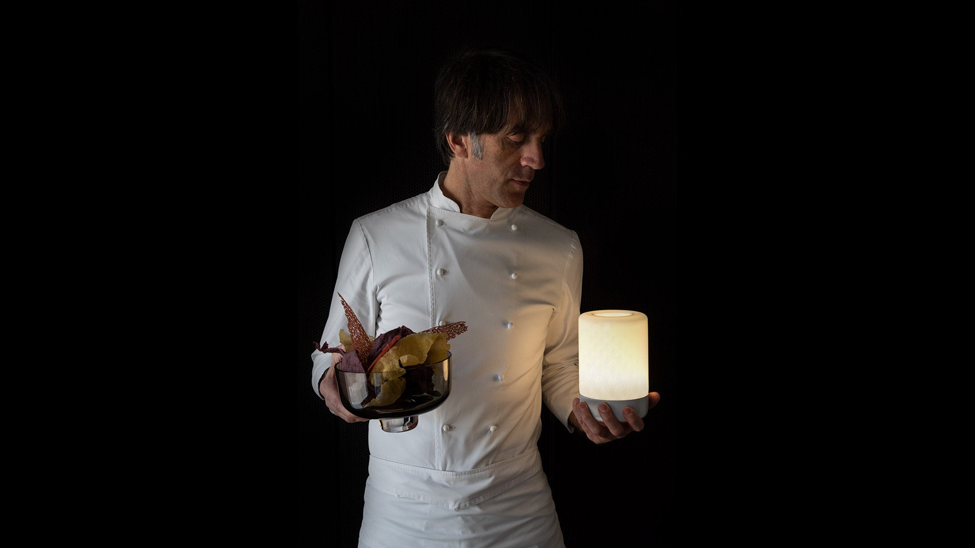 Tragbare Lampe BONTA BOWL weiß mit rot