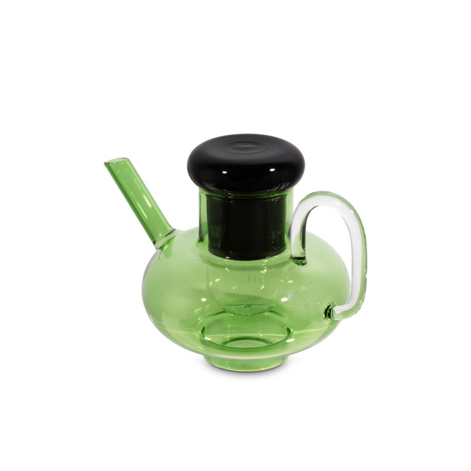 [Bald kommt] Schwarzgrüner Glas Tee-Krug [Julia] [Amelia SP.]