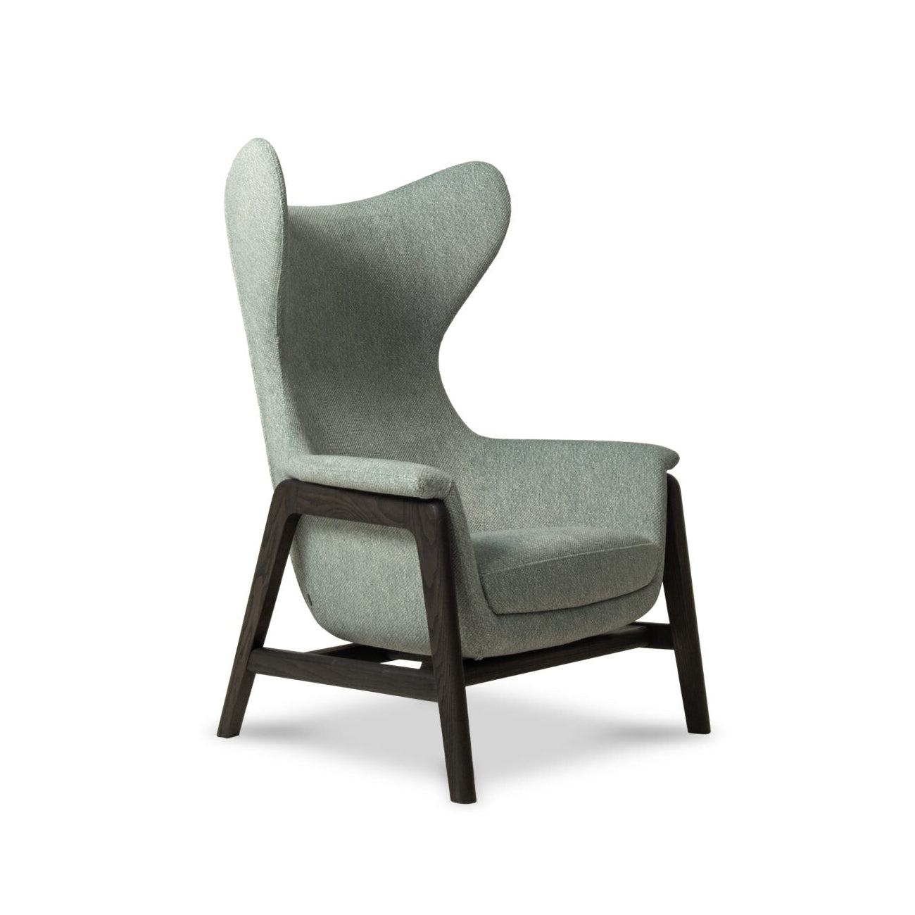 Fotel BUTTERFLY tapicerowany z drewnianą podstawą