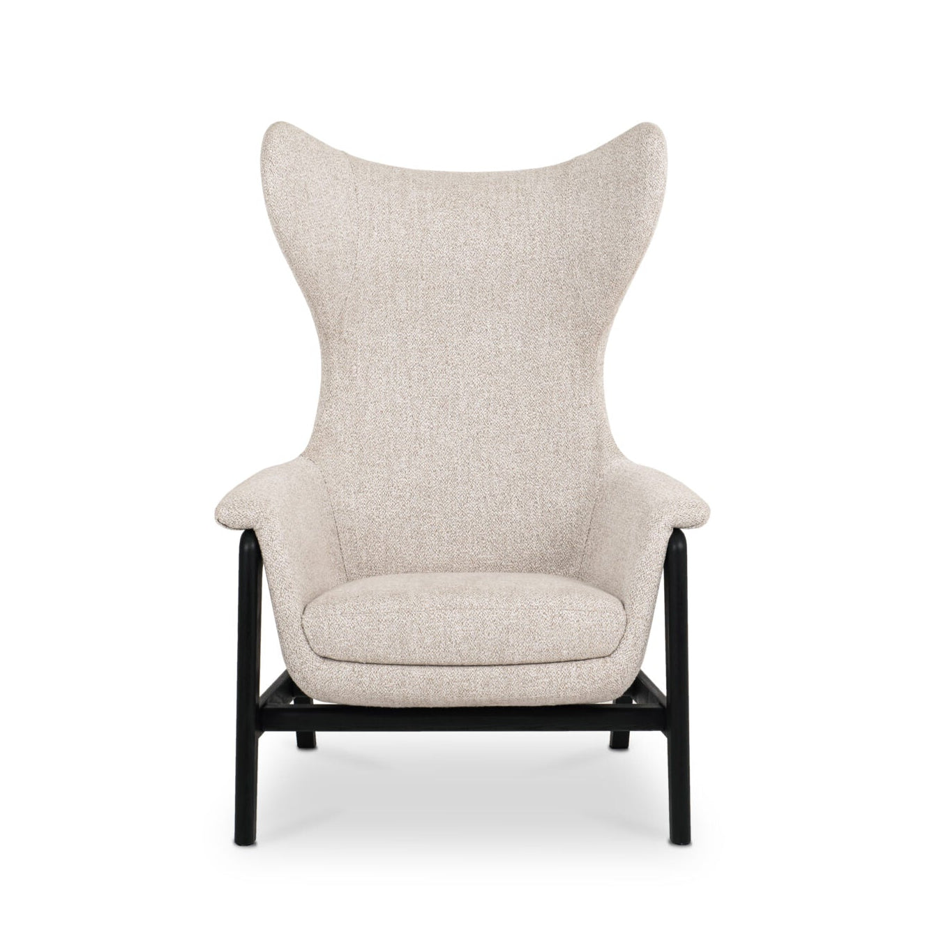 Fotel BUTTERFLY tapicerowany z drewnianą podstawą