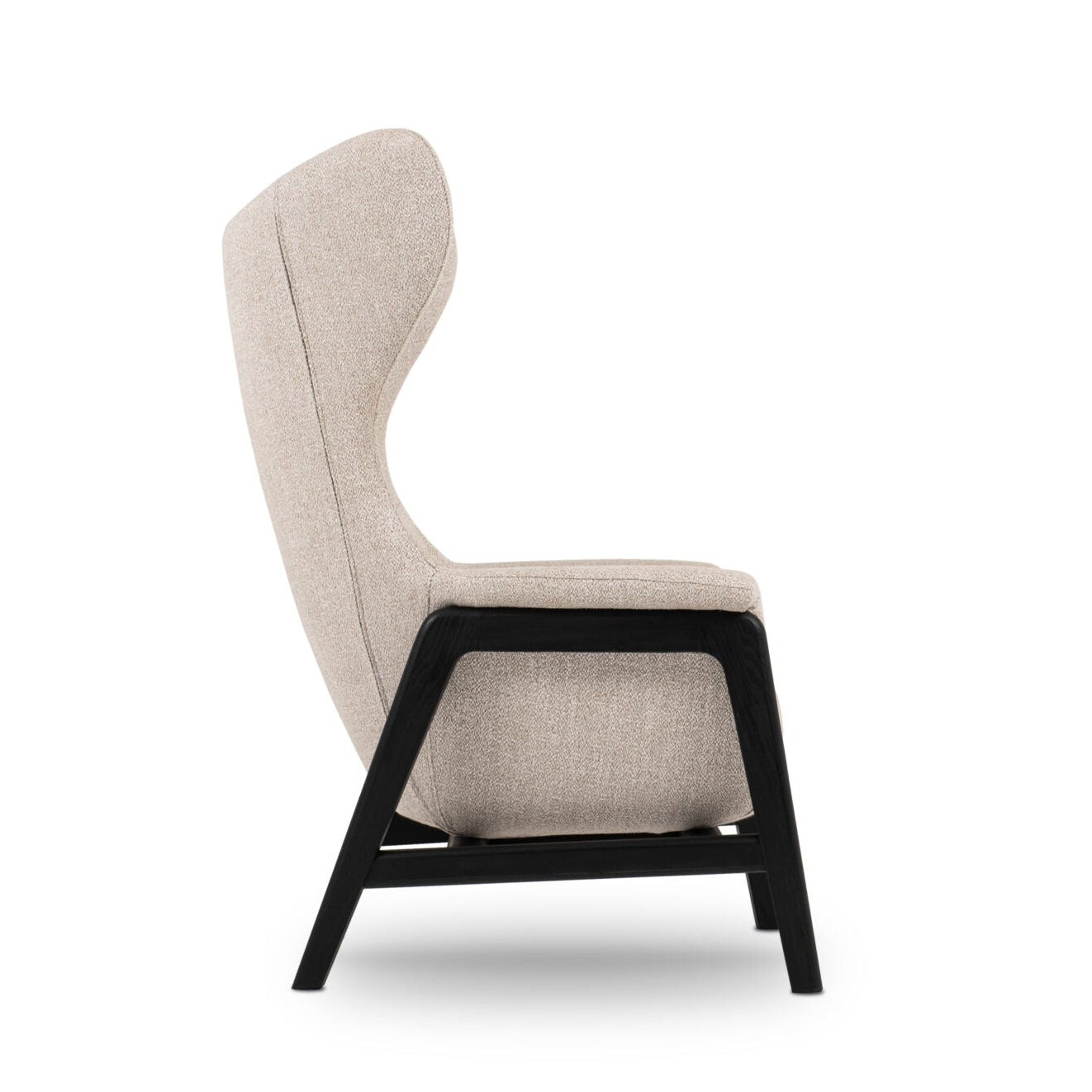 Fotel BUTTERFLY tapicerowany z drewnianą podstawą