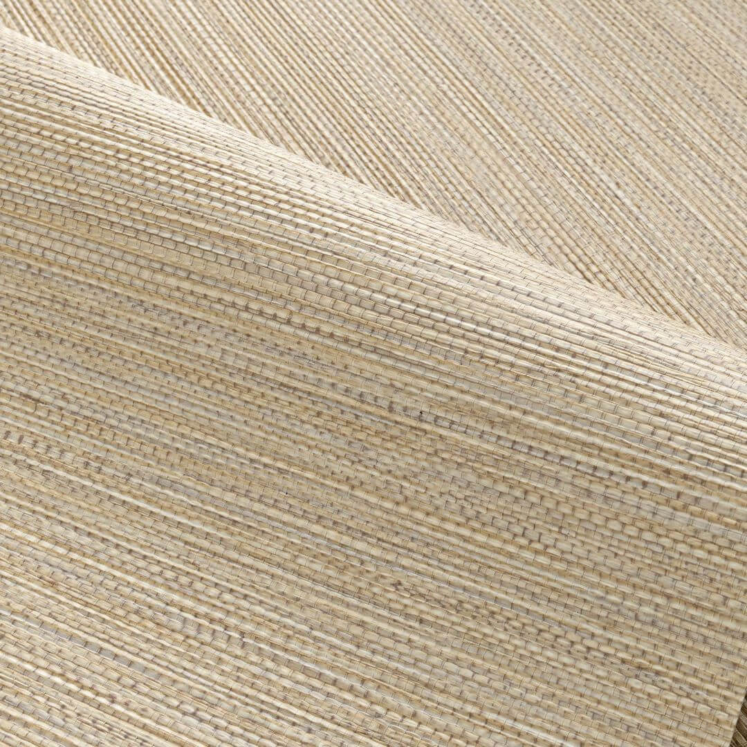 Structural wallpaper imitating seagrass fibers ZOSTERA - DARK BEIGE travertine