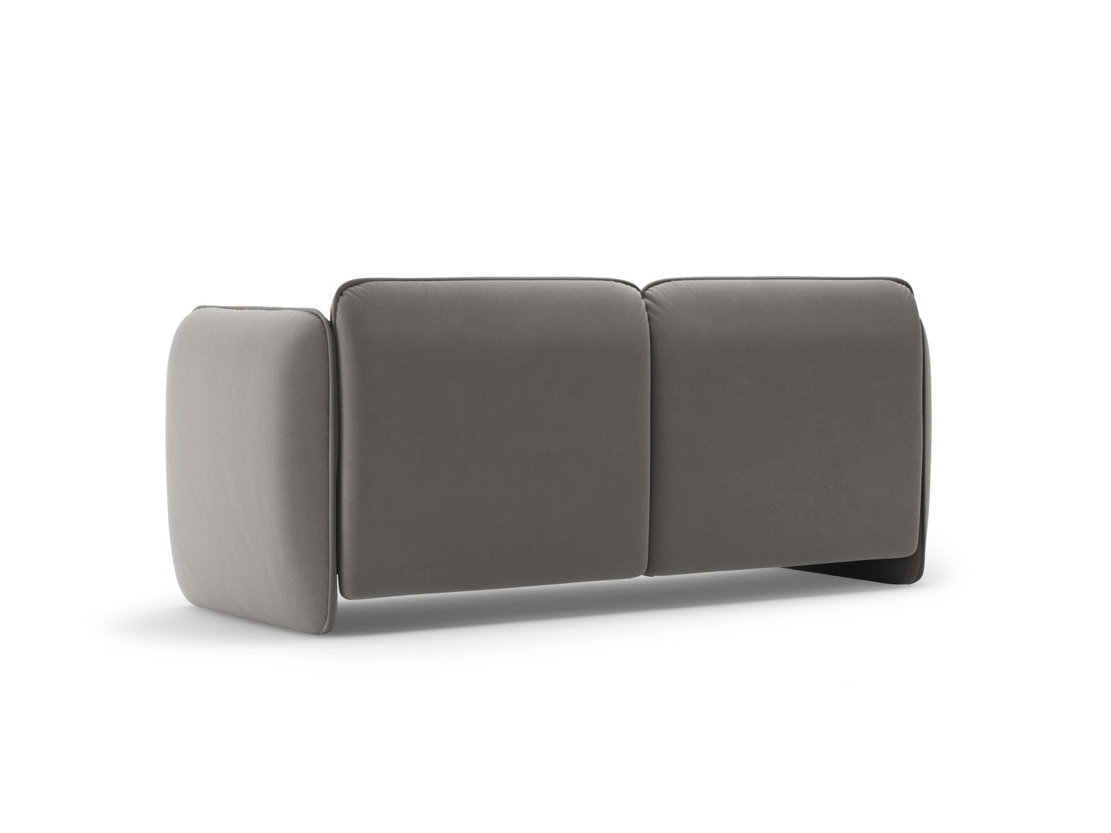 Sofa aksamitna 2-osobowa GEORGIA ciemnoszary