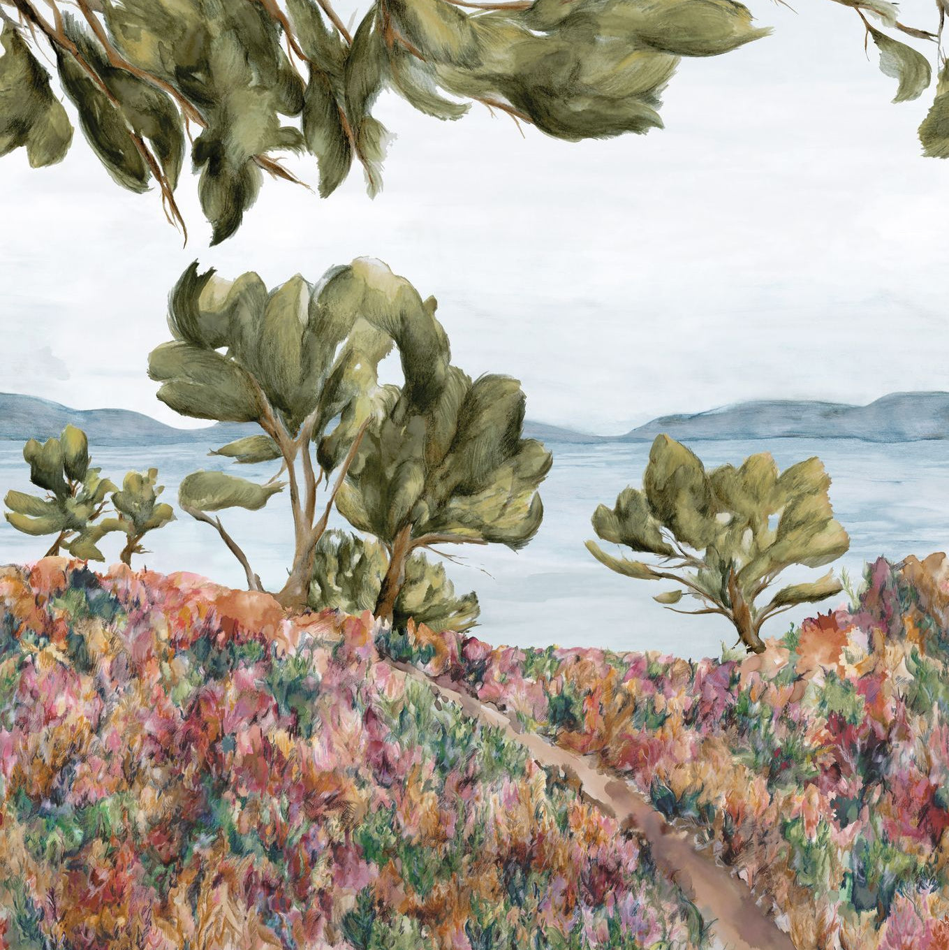 Mural z krajobrazem roślinnym FELIX - MULTICO wielokolorowy