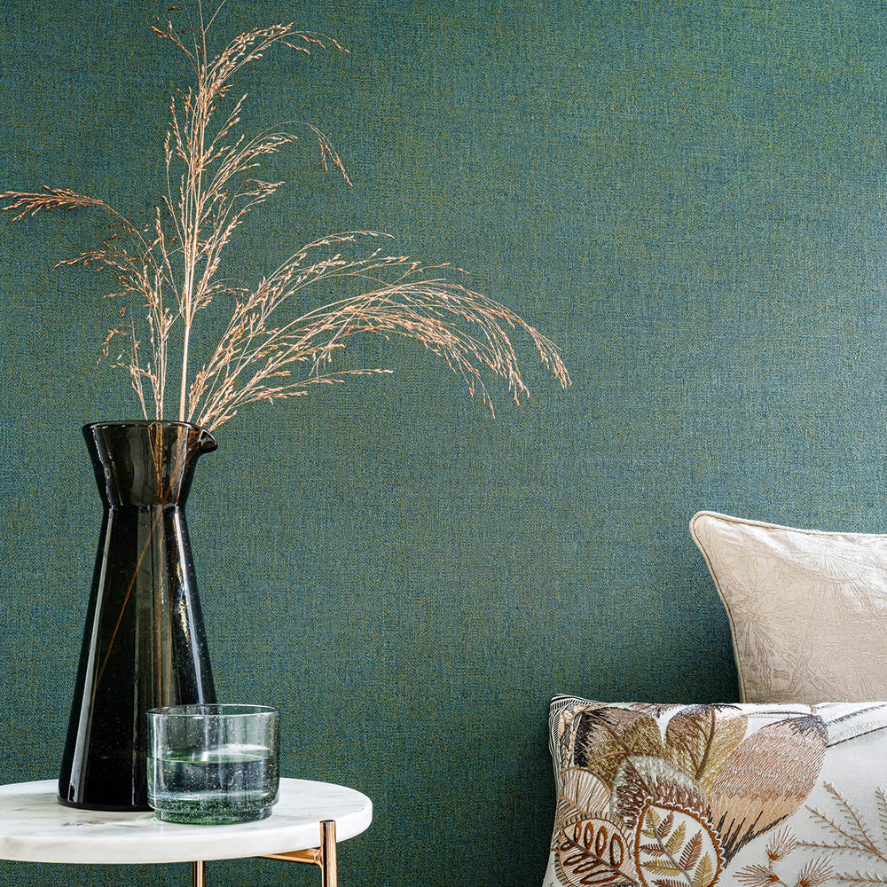 Structural wallpaper resembling canvas RHODIUM - DARK GRAY ORAGE