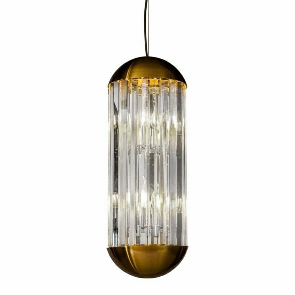 SILA crystal pendant lamp with brown