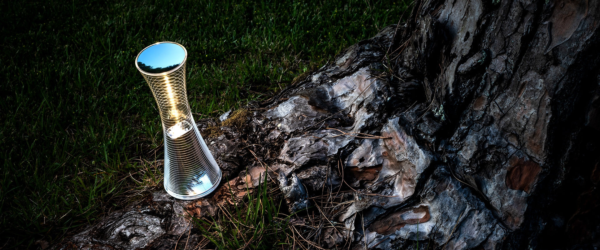 Lampa przenośna COMR TOGETHER transparentny ze srebrnym