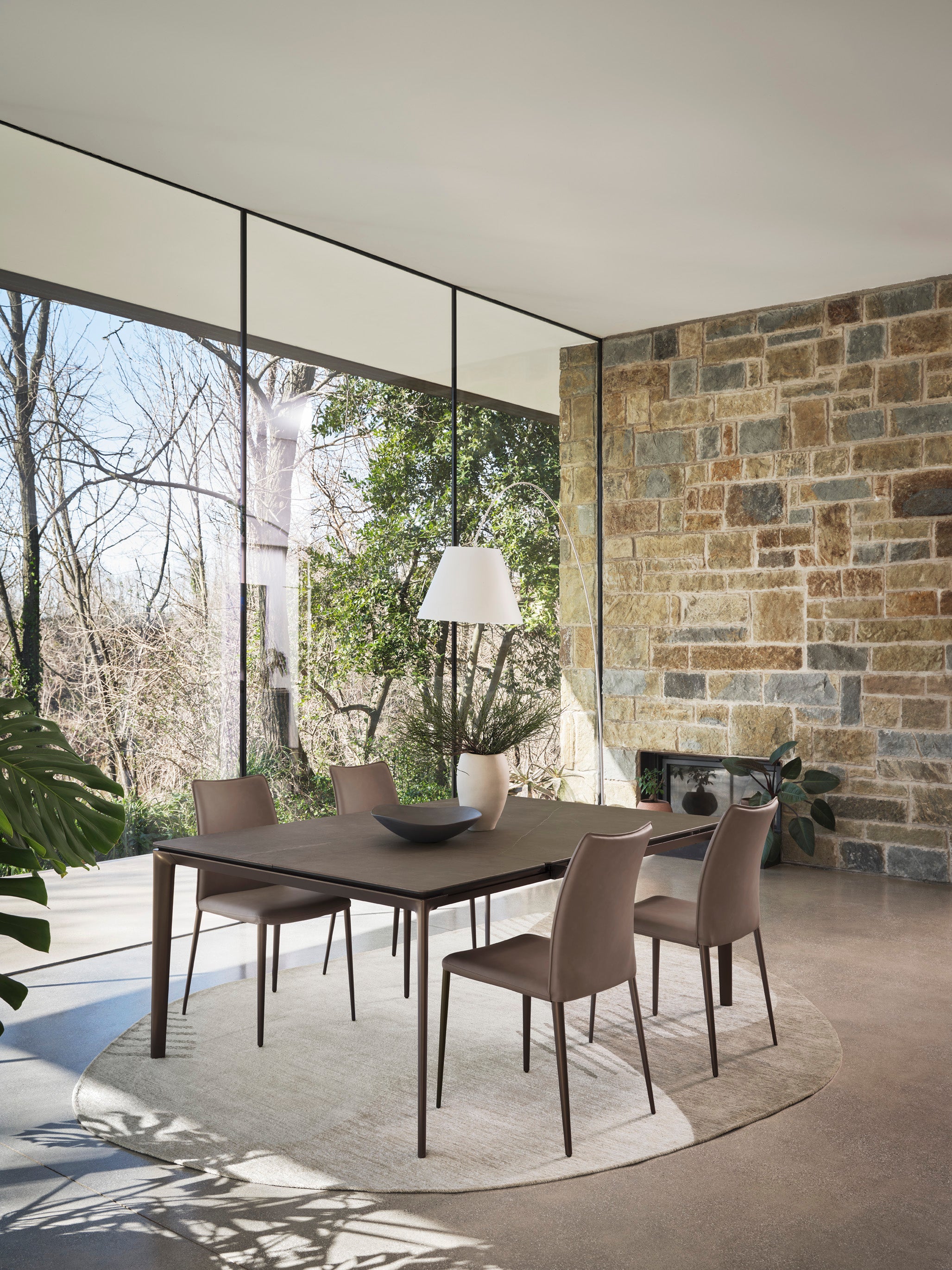 Dywan owalny OMBRA kremowy z brązowym wzorem