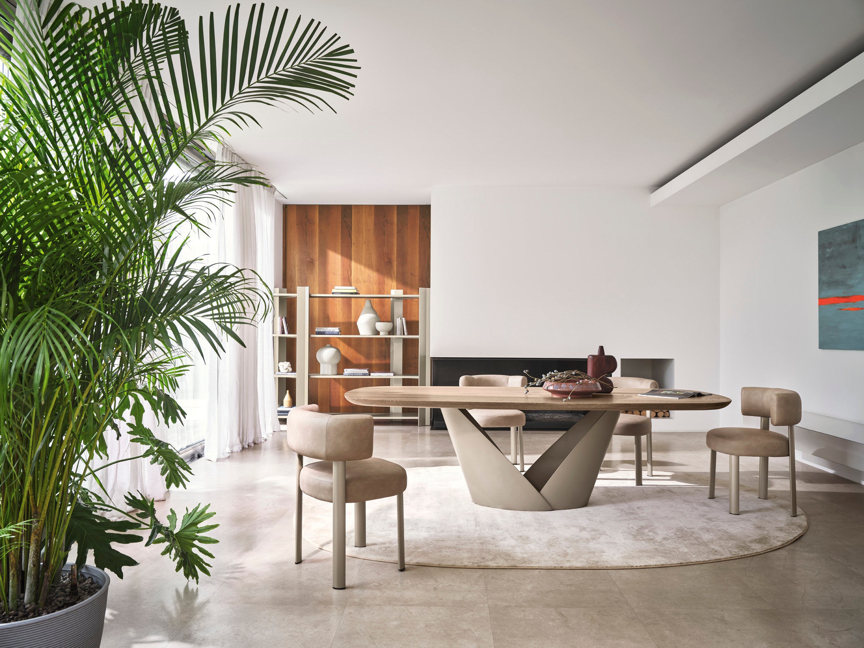 Krzesło GLEN tapicerowane z beżową podstawą