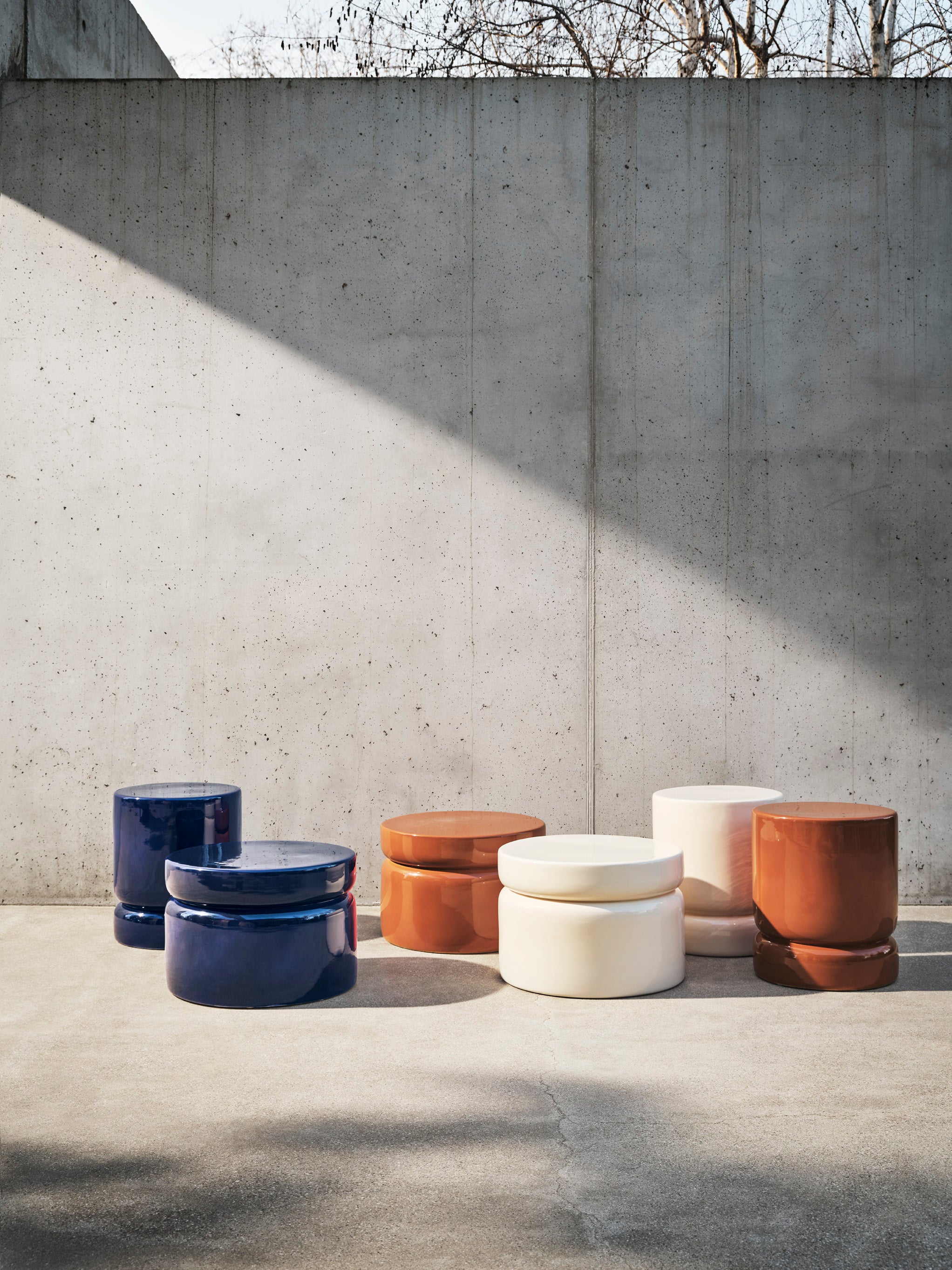 Stolik boczny BAMBU pomarańczowy