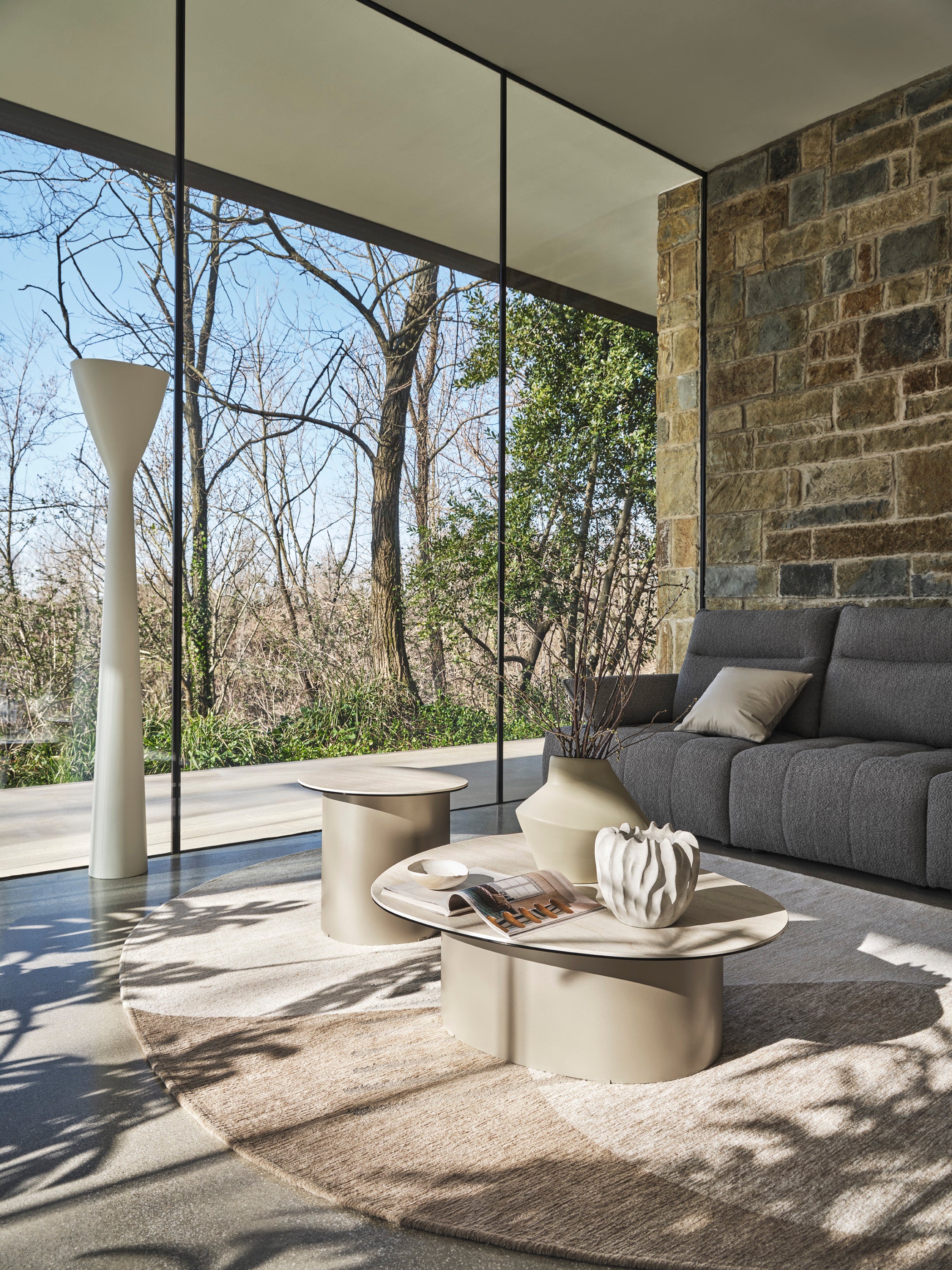 TWINS Cream Side Table