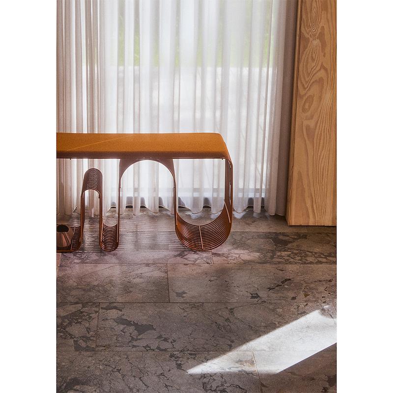 Ławka CURVA brązowy