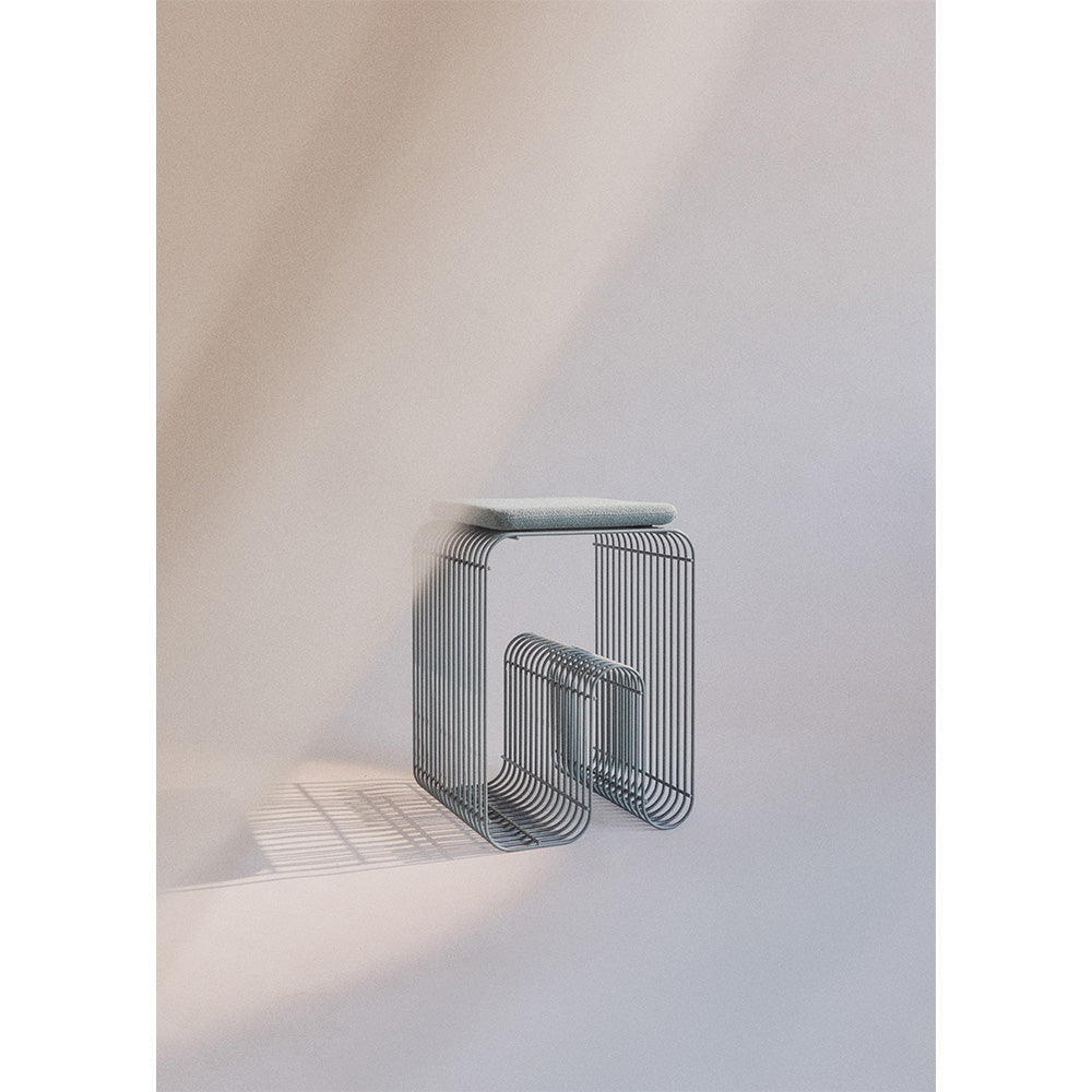 Stolik CURVA niebieski