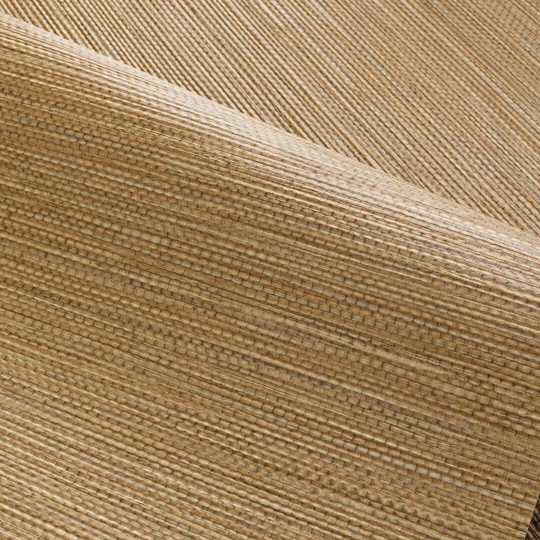 Structural wallpaper imitating seagrass fibers ZOSTERA - MORDORÉ light brown