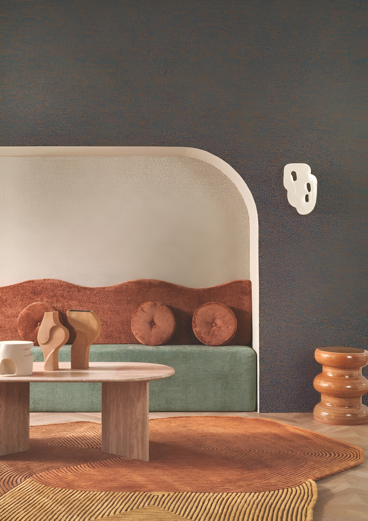 Structural textile wallpaper EXQUIS - CRAIE sand