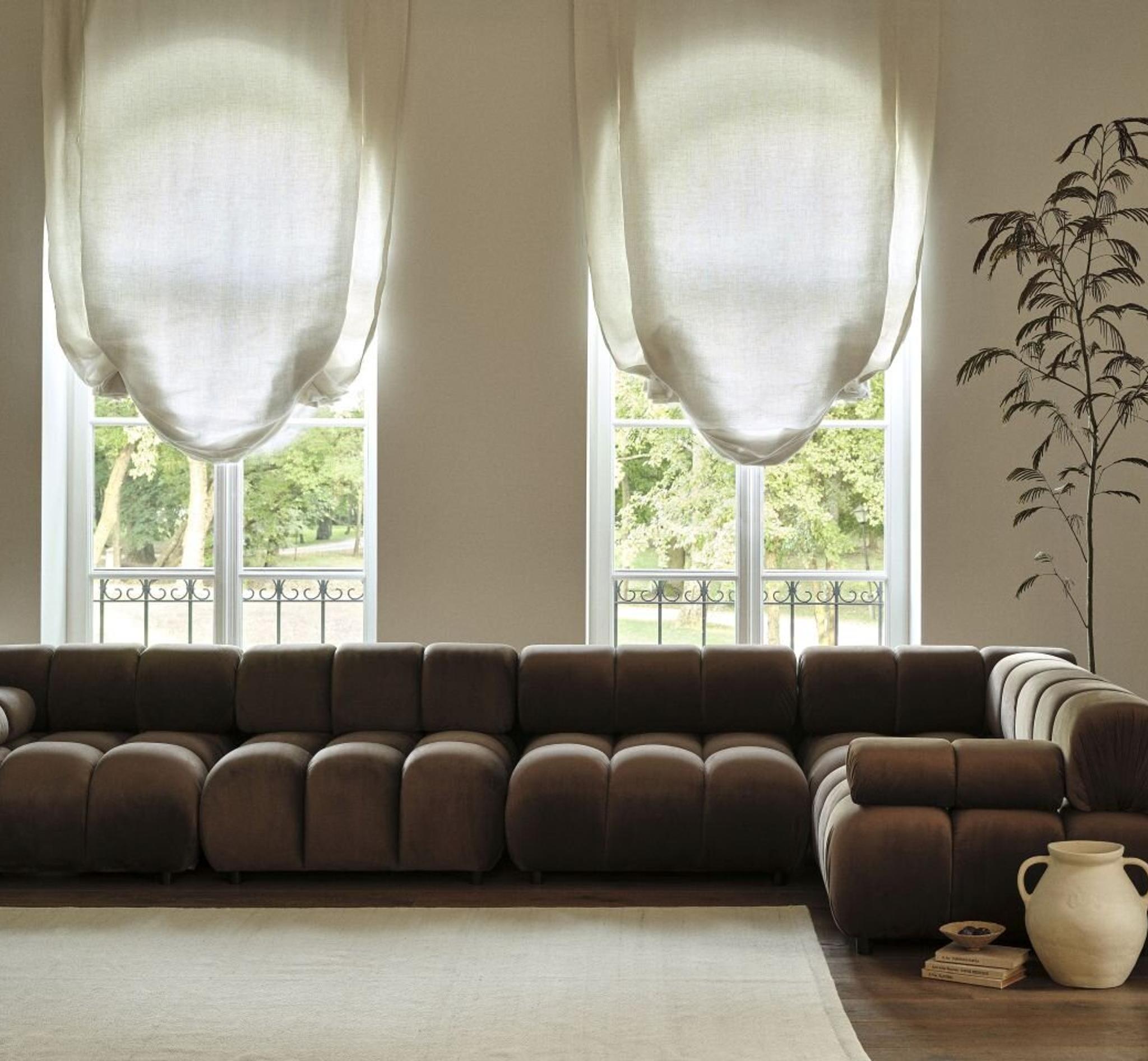 Sofa modułowa 2-osobowa BELLIS beżowy boucle