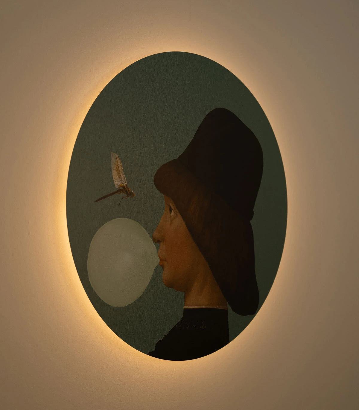 Lampa ścienna DOTS LIGHTING - BOY AND DRAGONFLY zielony