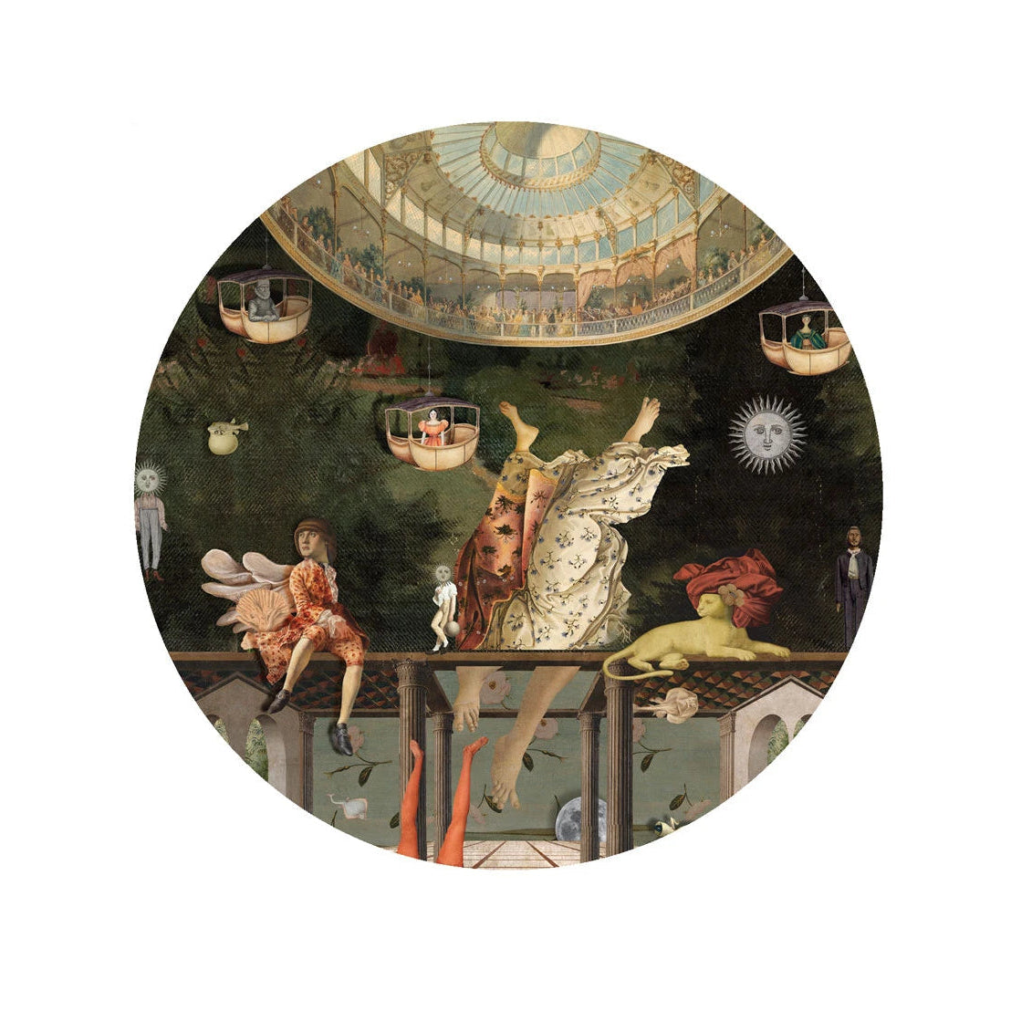 DOTS LIGHTING Wall Lamp - CAROUSEL Green with Gold