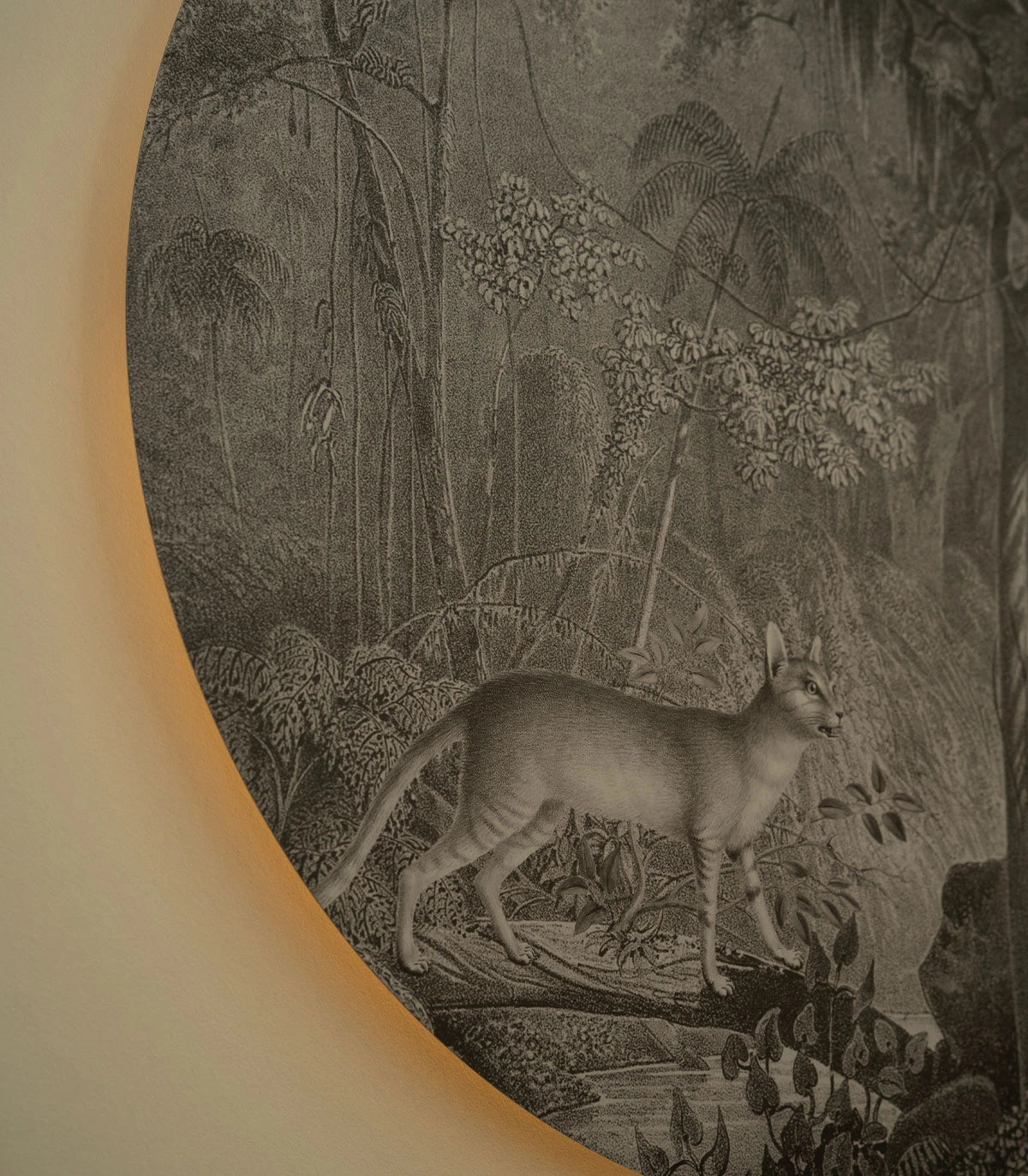 Lampa ścienna DOTS LIGHTING - JUNGLE CAT szary