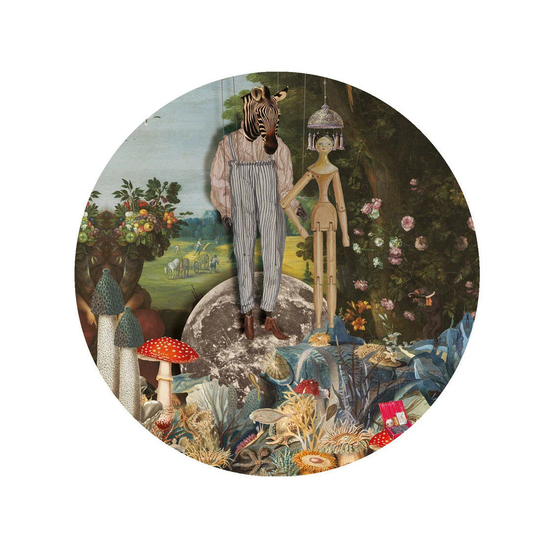 DOTS LIGHTING Wall Lamp - PUPPETS Dark Green with Blue