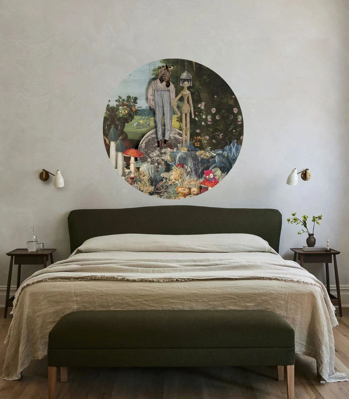 DOTS LIGHTING Wall Lamp - PUPPETS Dark Green with Blue