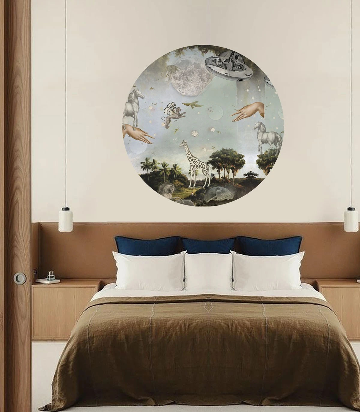 Lampa ścienna DOTS LIGHTING - STARDUST SAFARI ciemnozielony z niebieskim