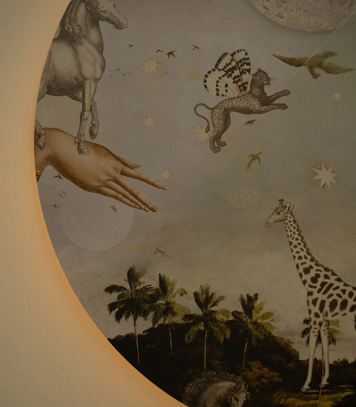 Lampa ścienna DOTS LIGHTING - STARDUST SAFARI ciemnozielony z niebieskim