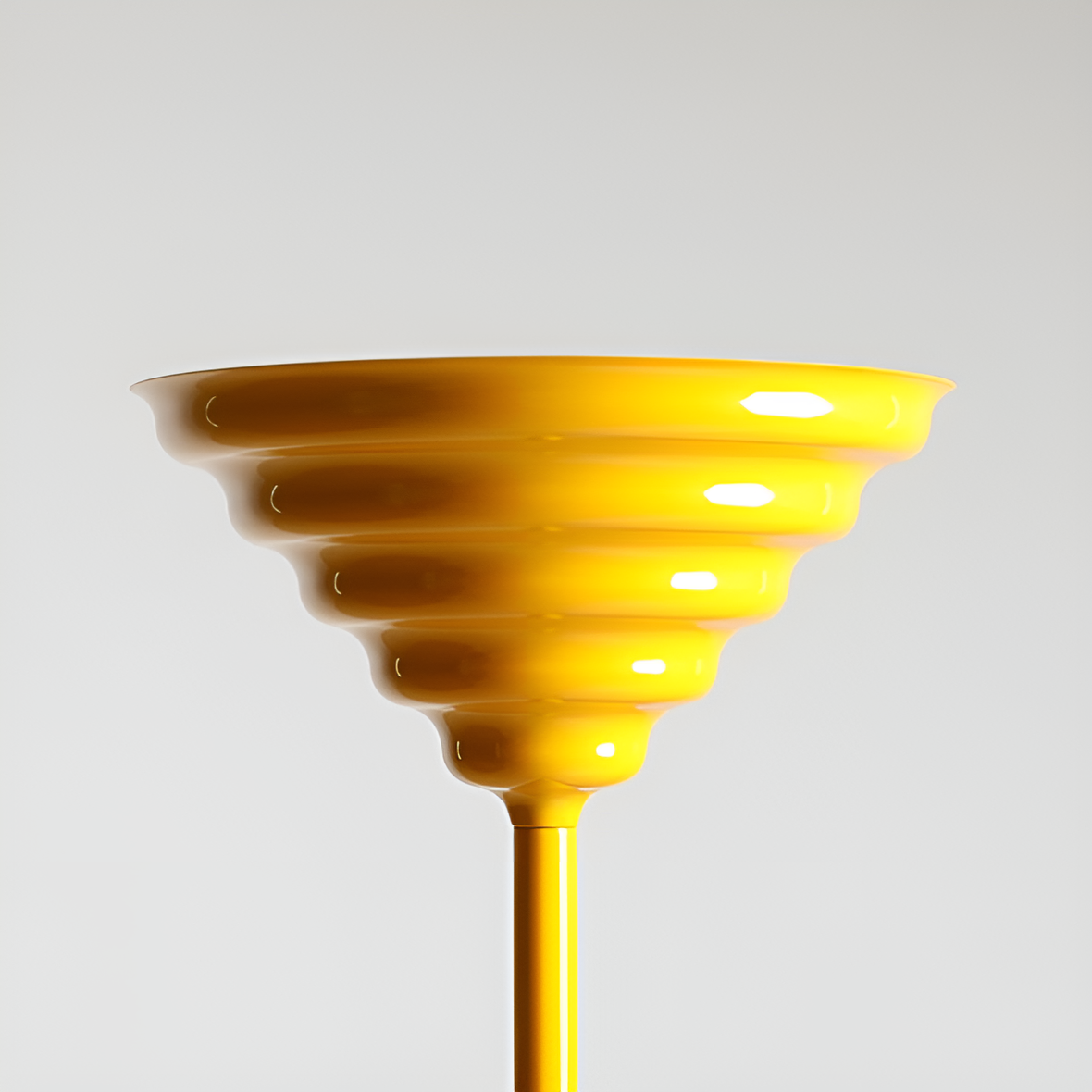 Yellow wave floor lamp