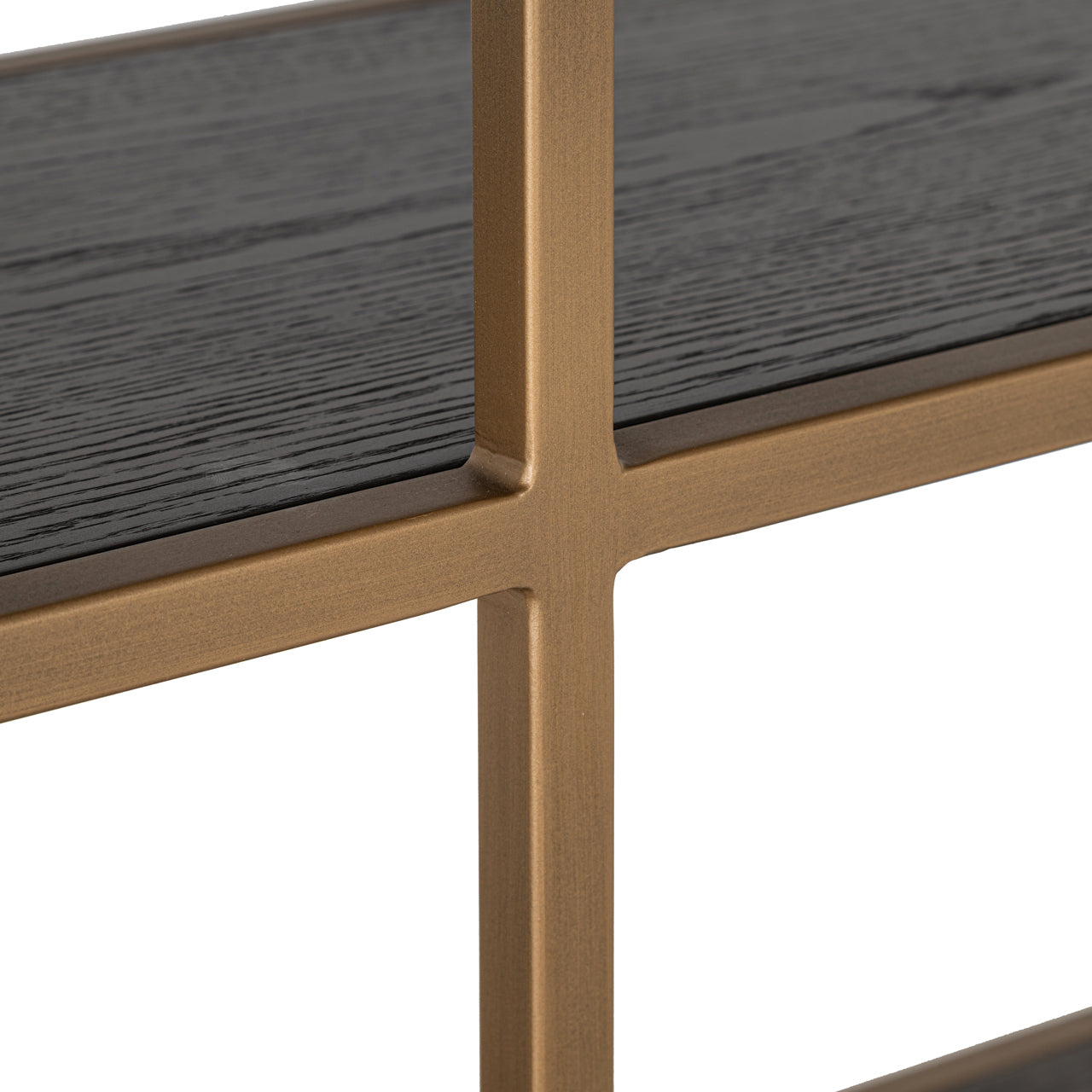 CARTER oak veneer shelf with a gold frame