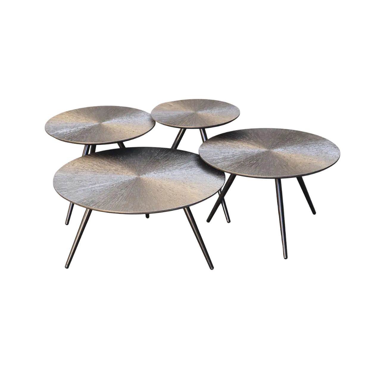 QUADRA Coffee Table Set in Brown Gold