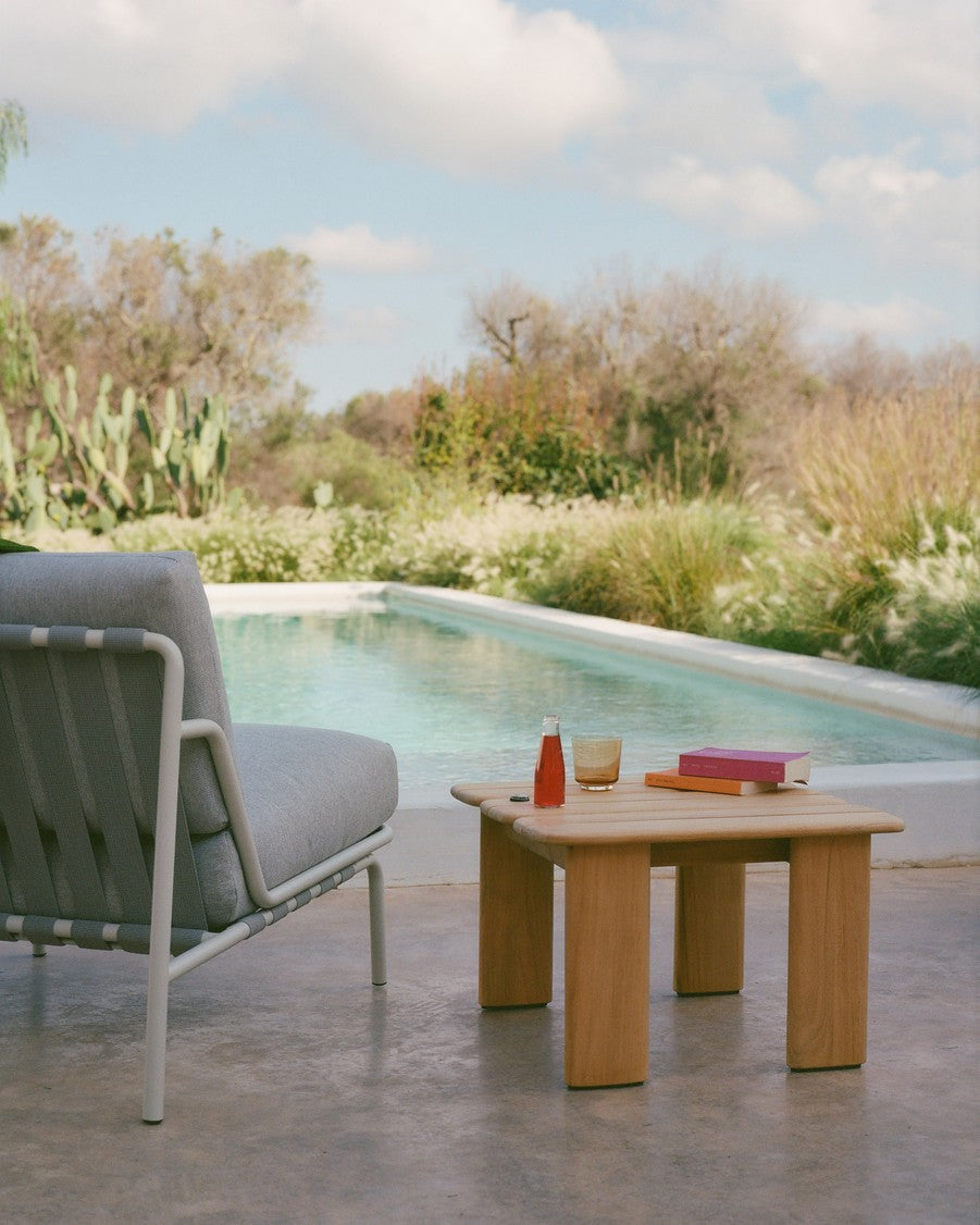 Outdoor Armchair SETTLE Gray with Green Base [Amelia]