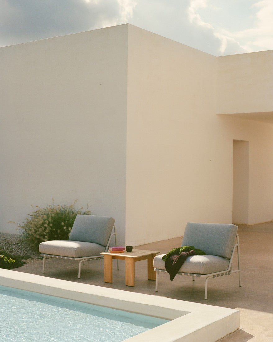 Outdoor Armchair SETTLE Gray with Green Base [Amelia]