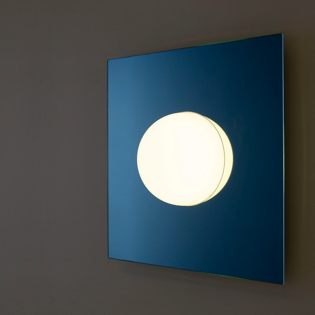 Lampa ścienna ELOS biały klosz ze szklaną podstawą